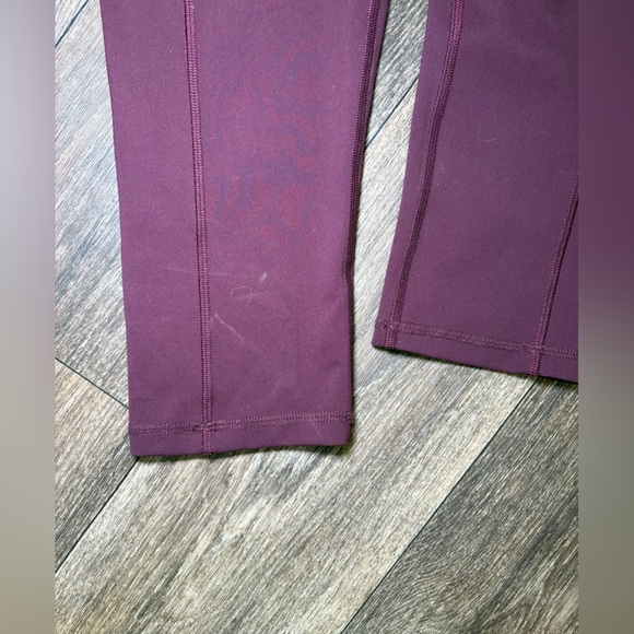 Lululemon Cropped Burgundy Maroon Leggings Size 4 - Picture 5 of 5